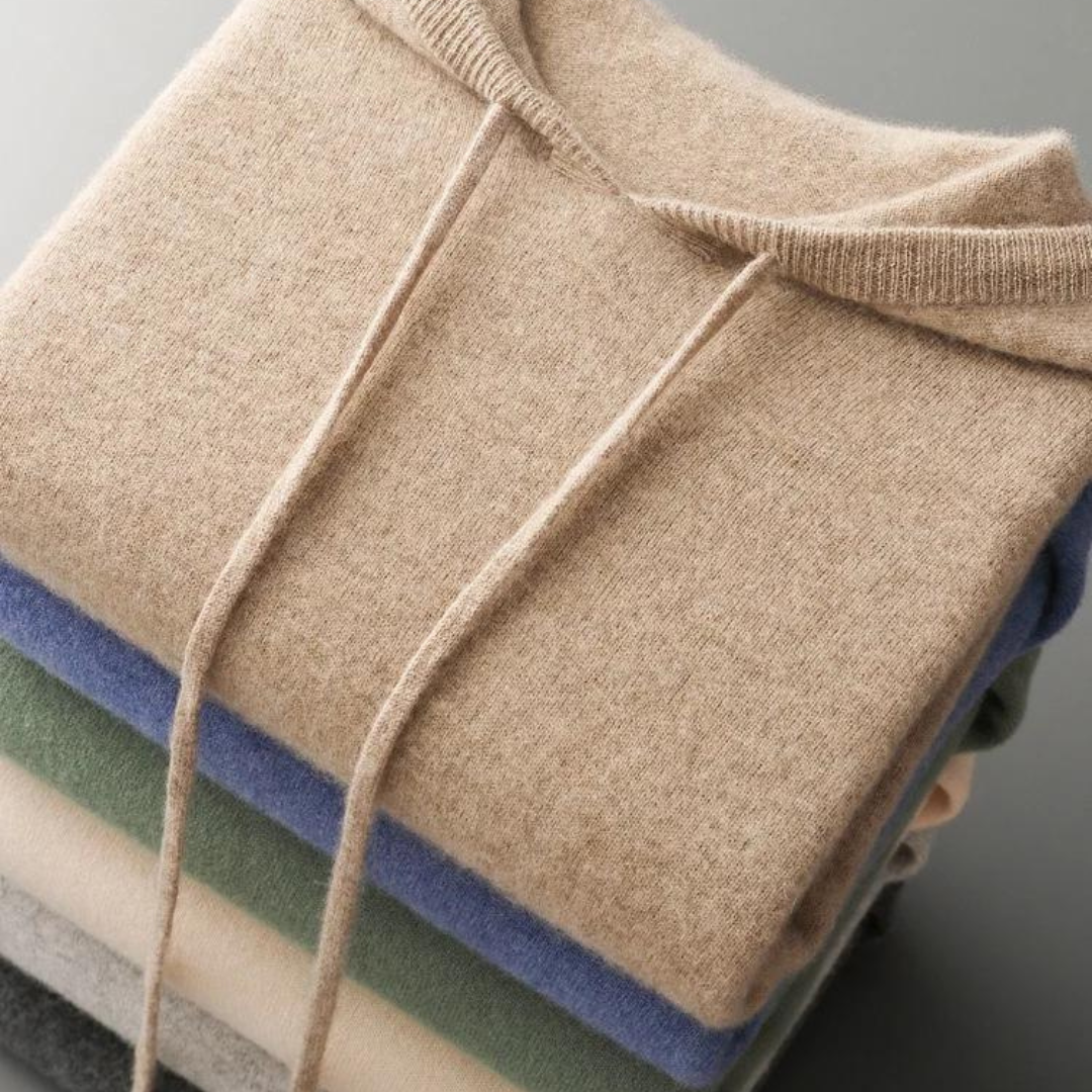 Norvielle Damen Merinokapuzenpullover Strick
