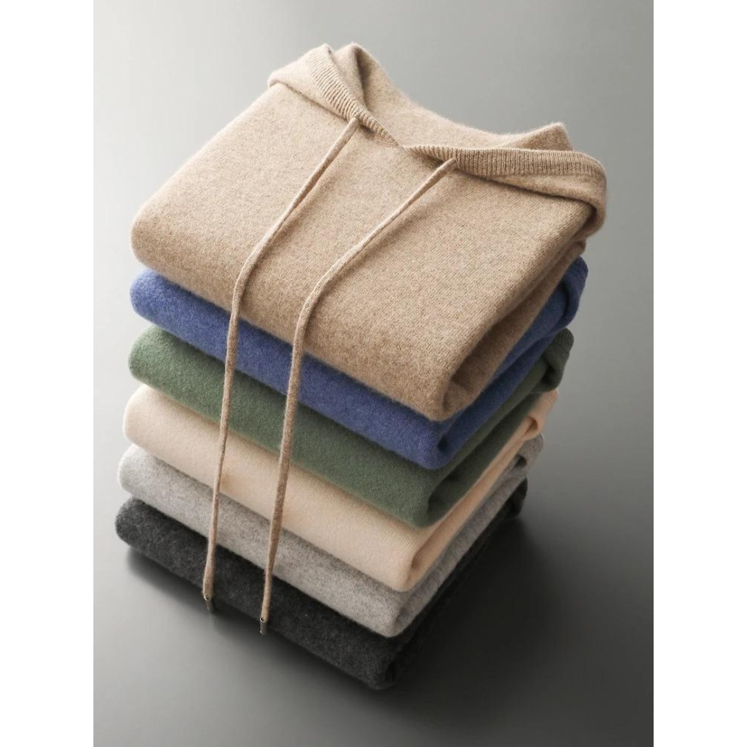 Norvielle Damen Merinokapuzenpullover Strick