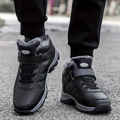 Herren Winterstiefel Sneaker-Stil Warmfutter Mittelhoher Schnitt