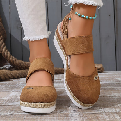 Damen Sandalen Auf Plattform Rutschfest Elastisch
