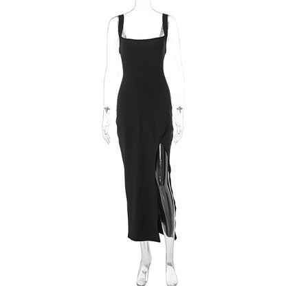 Norvielle Damen Kleid mit Geteilten Hosenträgern
