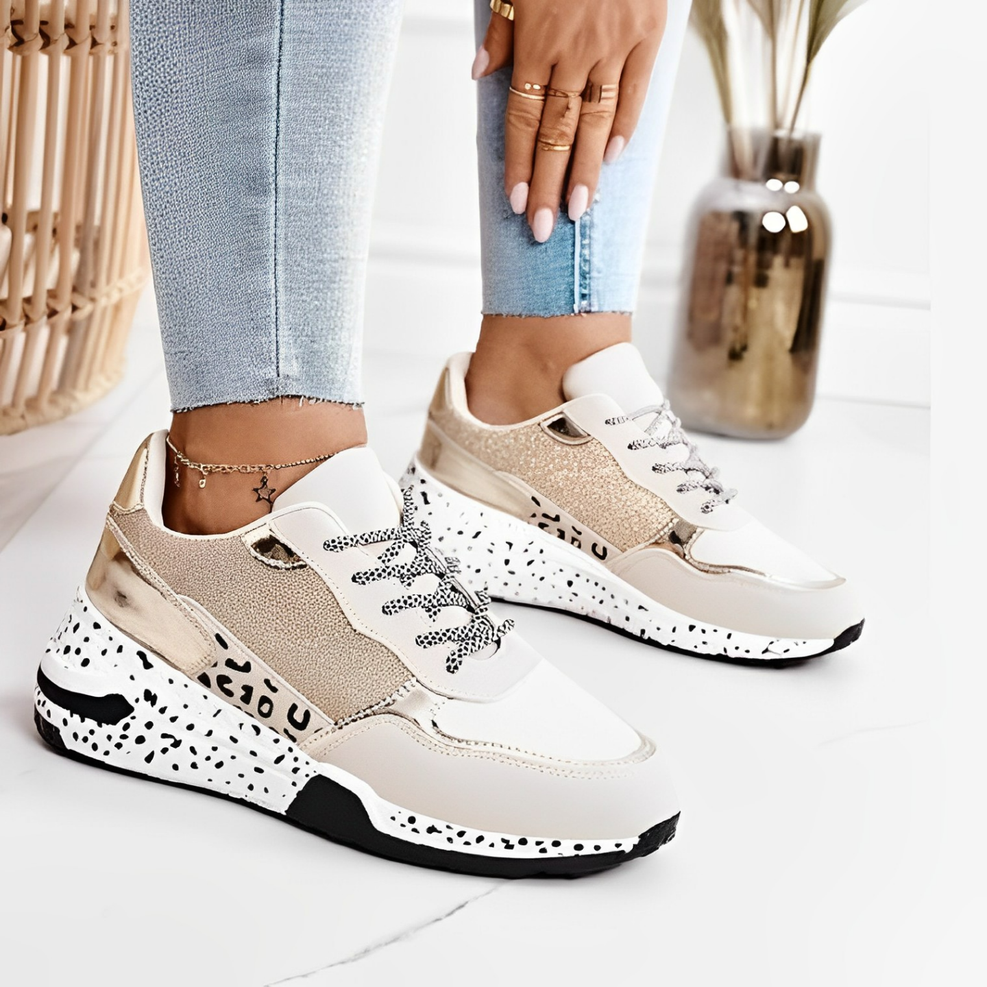Norvielle Damen Orthopädische Sneakers Ergonomisch
