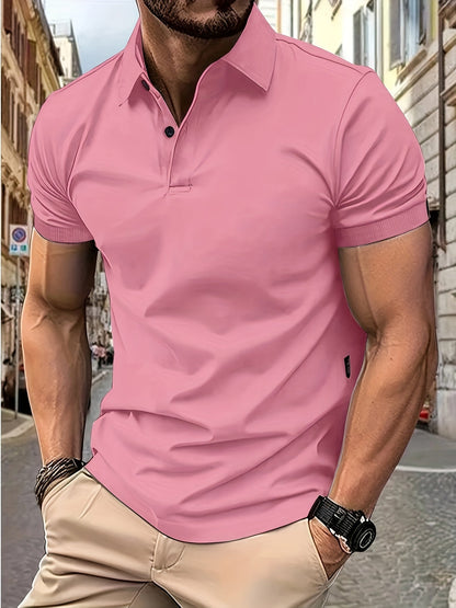 Norvielle Herren Kurzarm-Polo Baumwolle Beige
