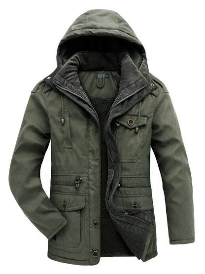 Herren Winterjacke Kapuze Warm Isoliert
