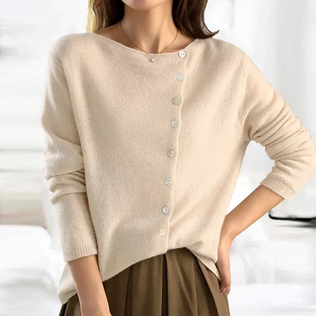 Damen Cardigan Knöpfe Modisch