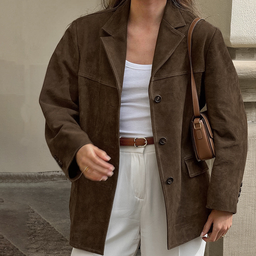 Damen Oversize Blazer Business Freizeit
