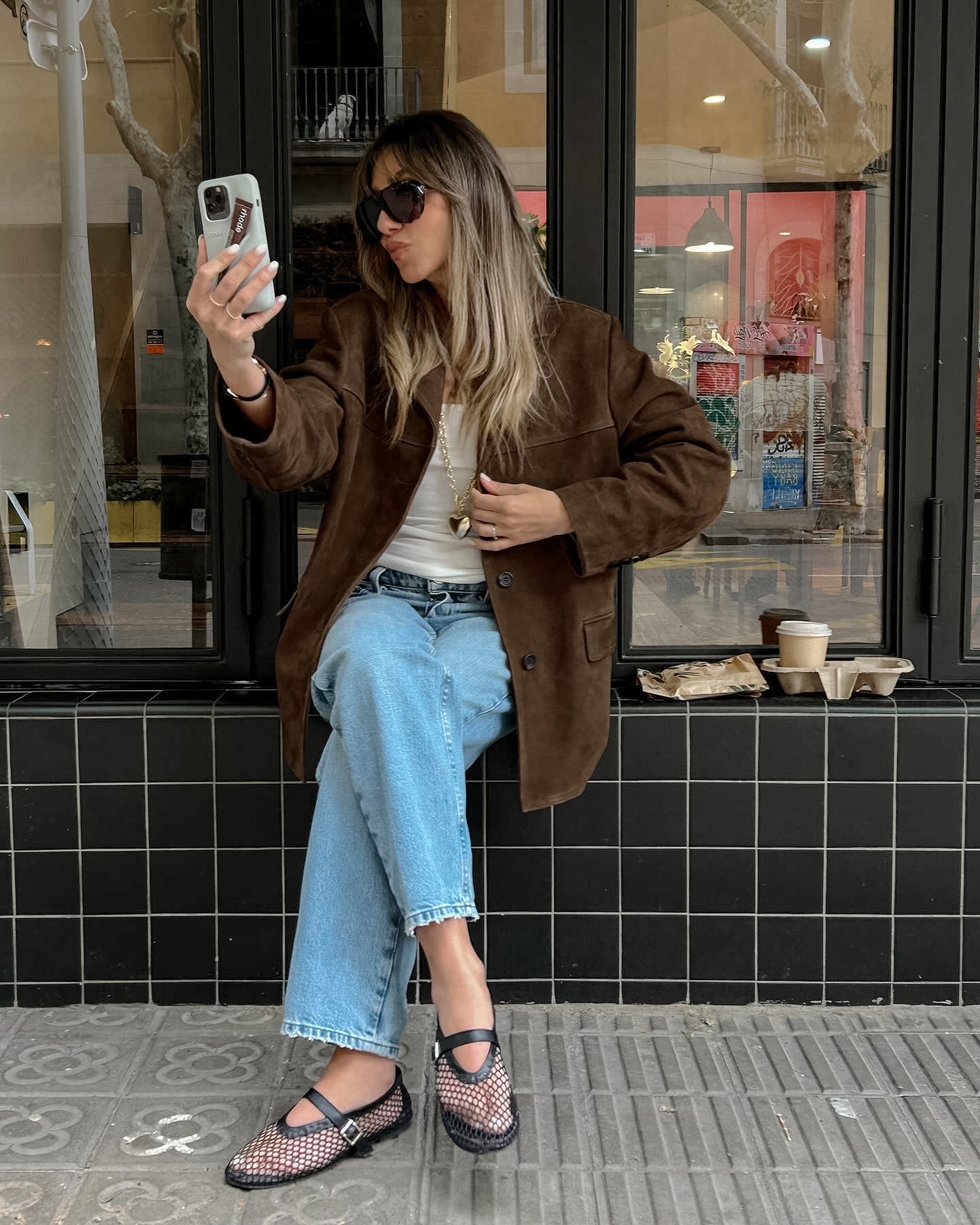 Damen Oversize Blazer Business Freizeit