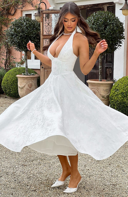Damen Midi Kleid für Hochzeitsgäste