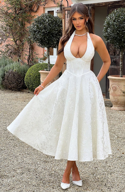 Damen Midi Kleid für Hochzeitsgäste