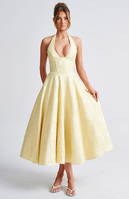Damen Midi Kleid für Hochzeitsgäste