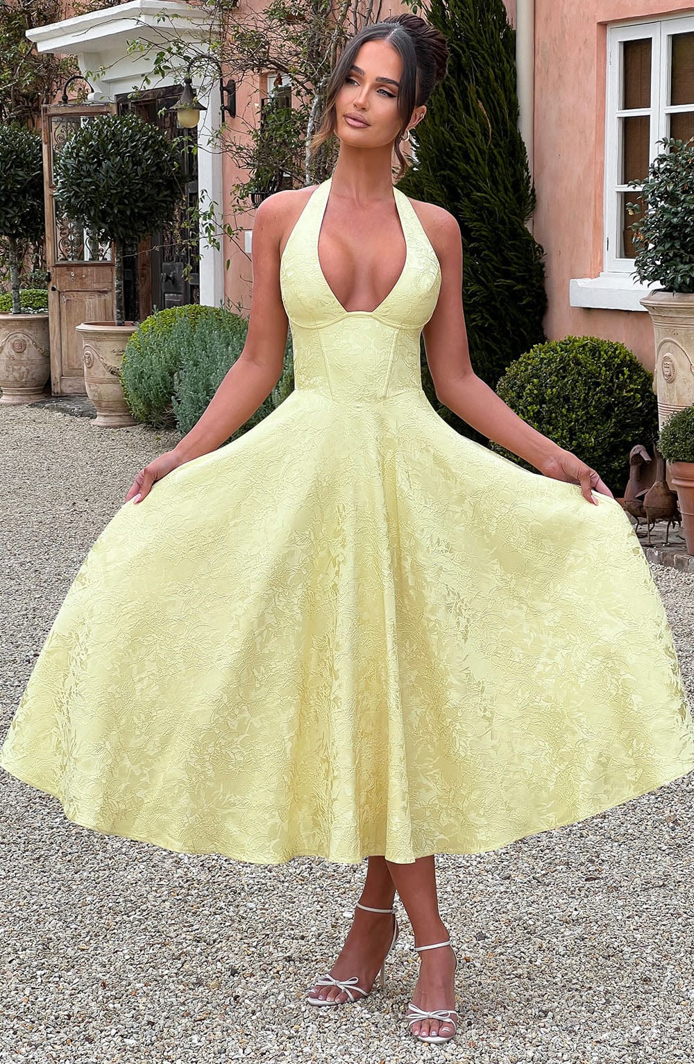 Damen Midi Kleid für Hochzeitsgäste