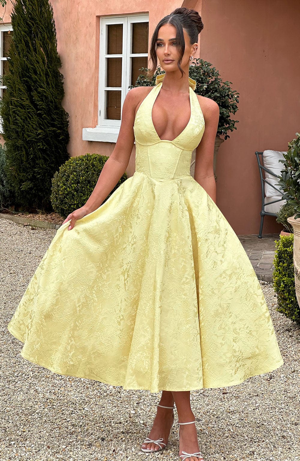 Damen Midi Kleid für Hochzeitsgäste