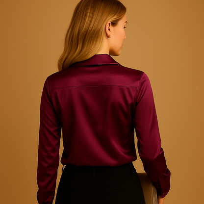 Damen Bluse Elegantes Design Zeitlos Weiß