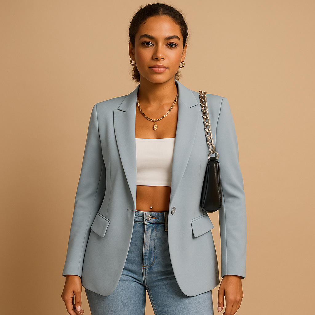 Damen Blazerjacke Gerade Form