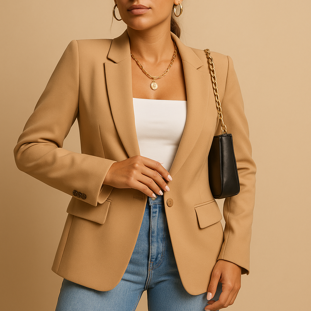Damen Blazerjacke Gerade Form