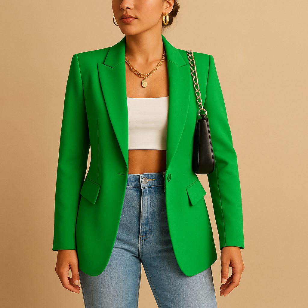 Damen Blazerjacke Gerade Form - Norvielle