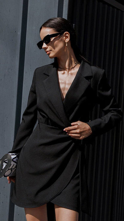 Damen Minikleid Langärmlig Frühling Farben - Norvielle
