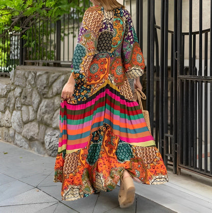 Elegantes Damenkleid Boho-Stil