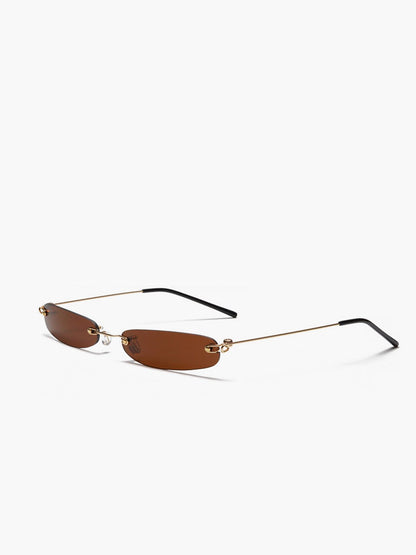 Damen Randlose Sonnenbrille Minimalistisch - Norvielle