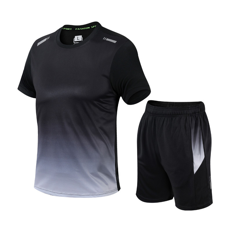 Herren Sportbekleidungsset Zweiteilig Farbverlauf Bewegungsfreiheit