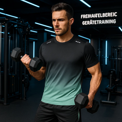 Herren Sportbekleidungsset Zweiteilig Farbverlauf Bewegungsfreiheit