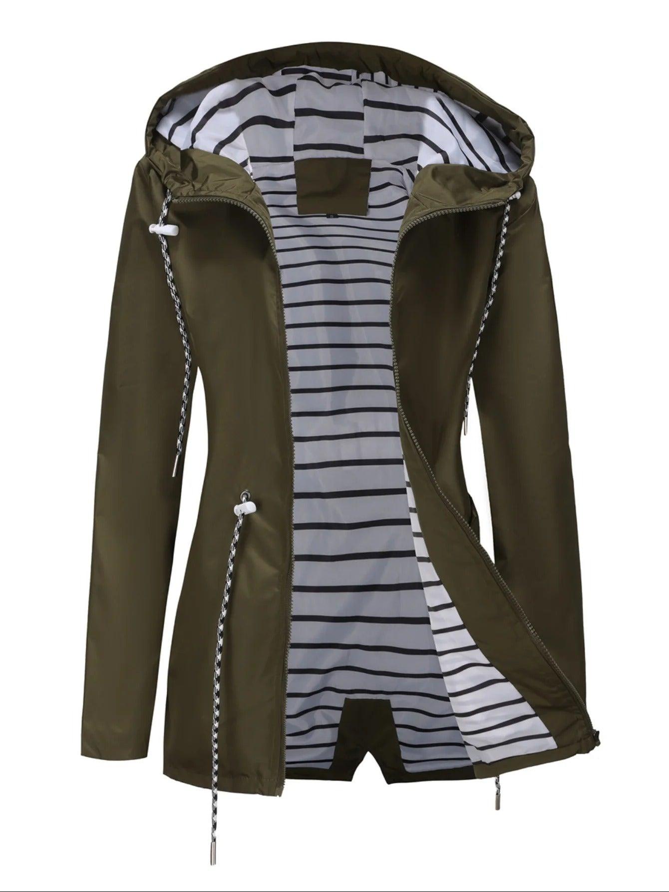 Wasserfeste Lange Jacke für Damen und Herren Alle Jahreszeiten