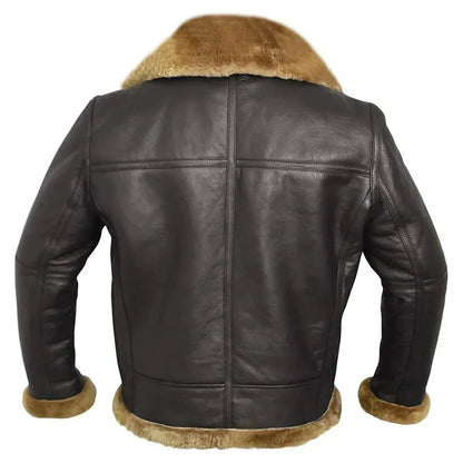 Herren Fliegerjacke Reißverschluss Leder
