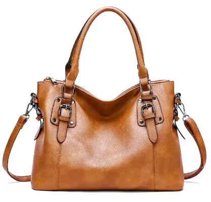 Große Damenhandtasche Weiches Material Schulterriemen