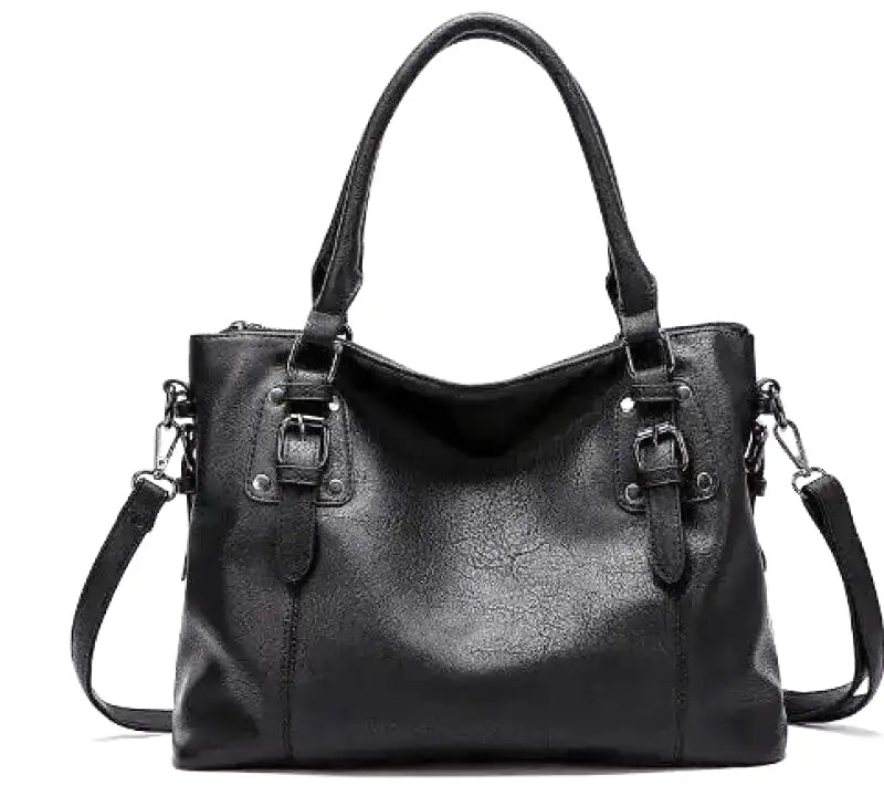 Große Damenhandtasche Weiches Material Schulterriemen