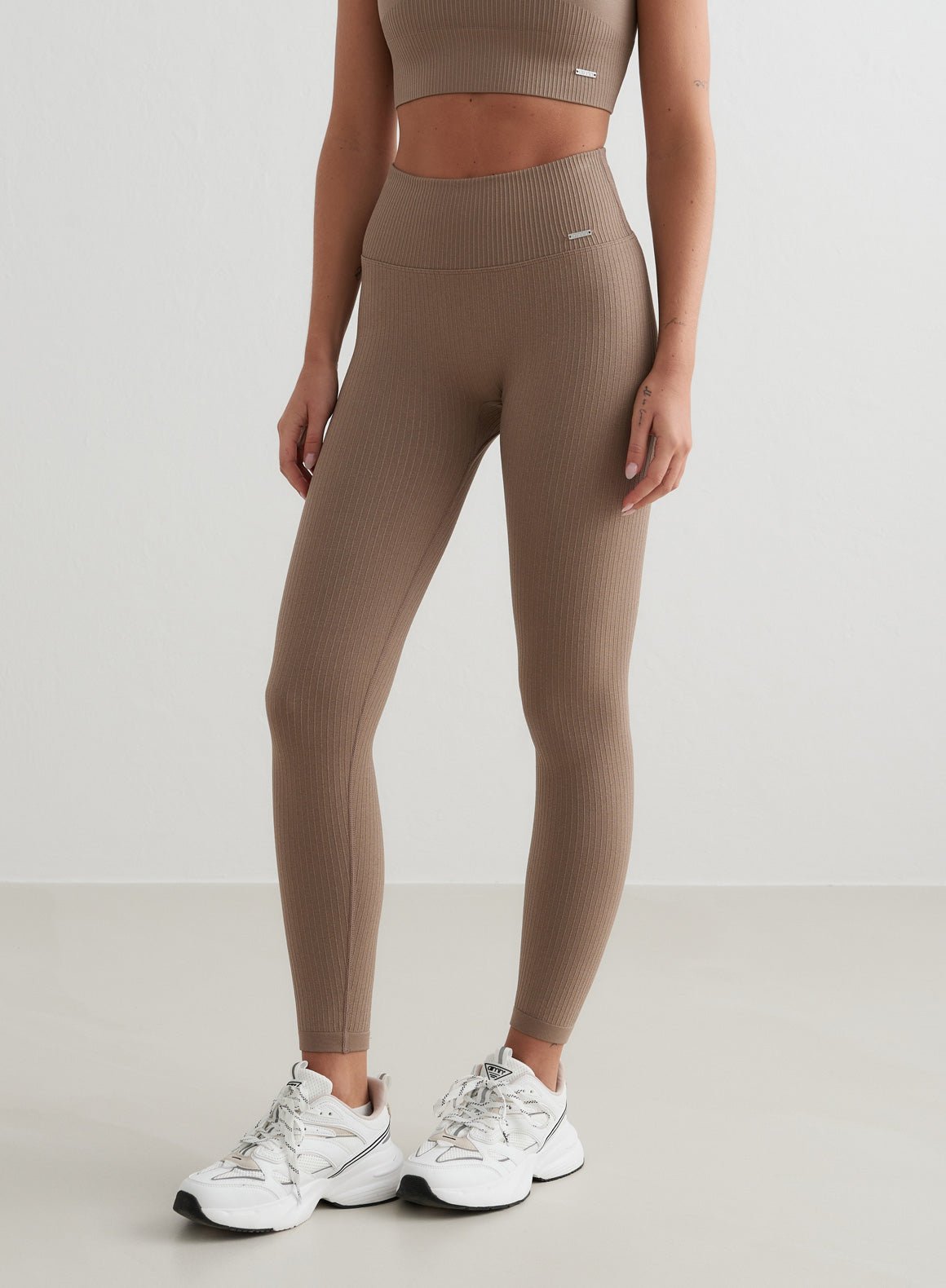 Noa Damen Leggings Nahtlos Gerippt