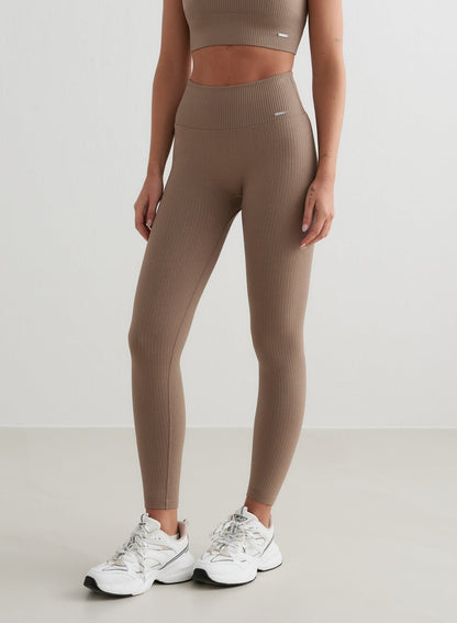 Noa Damen Leggings Nahtlos Gerippt