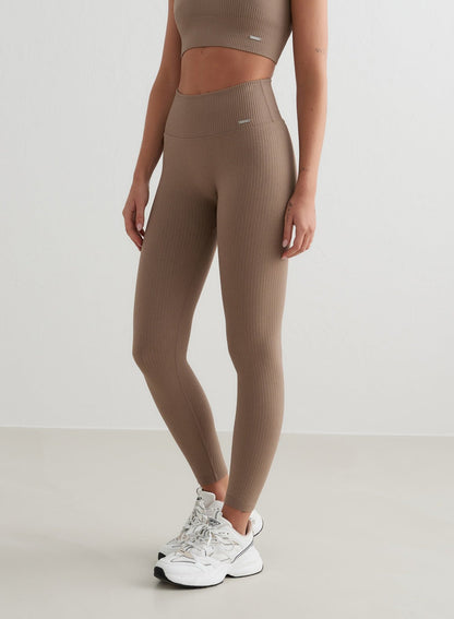 Noa Damen Leggings Nahtlos Gerippt
