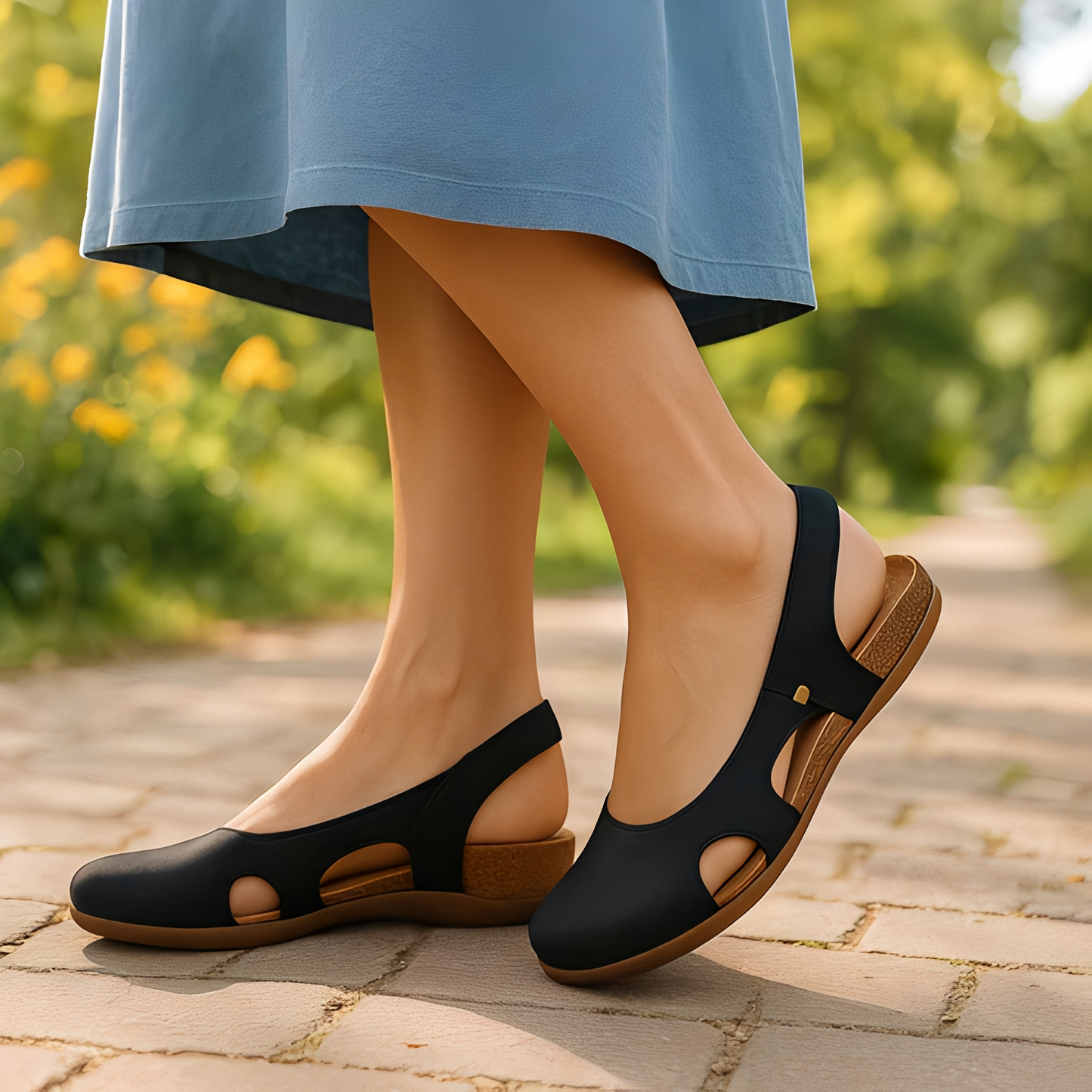Damen Komfortsandalen Ergonomisch Verstellbar