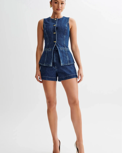 Norvielle Damen Denim Sommerjacke