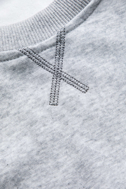 Damen Zweiteiliges Sweat-Set Kariert Grau