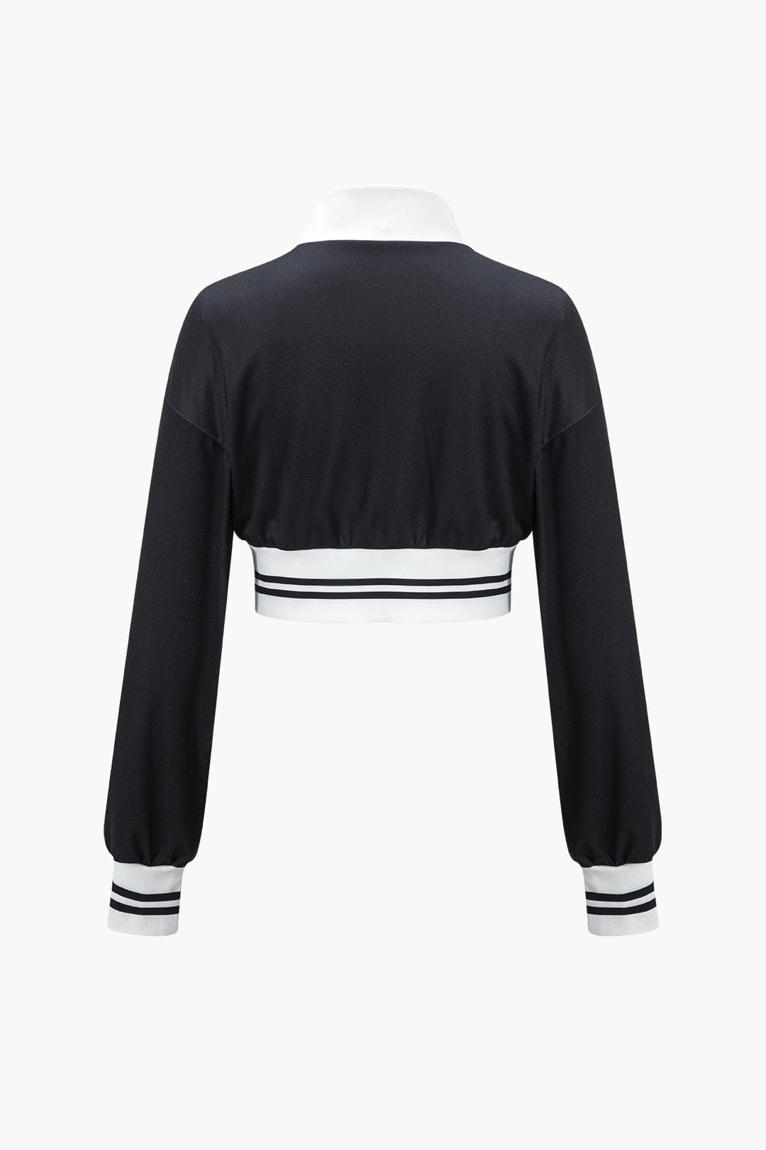Damen Sportliches Zweiteiler-Set Cropped-Jacke Weite Hose