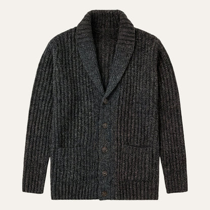 Herren Strickcardigan Reverskragen Warm Beige