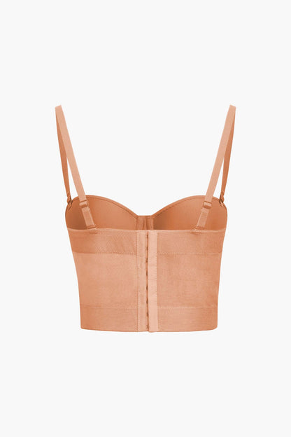Damen Bustier- Figurbetonter Bügel-BH transparentes Mesh