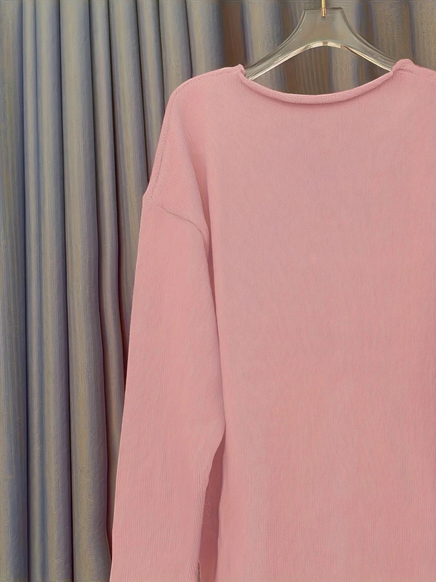 Großer Damen Oversized Pullover V-Ausschnitt Lässig