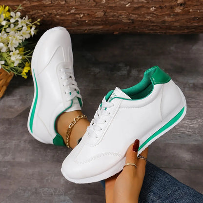 Damen Sneaker Weiß Baumwolle Bequem