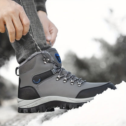 Herren Winterschuhe Schnürstiefel Warmfutter Robust