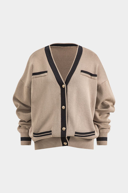 Damen Strick-Set Cardigan und Rock Elegantes Ensemble