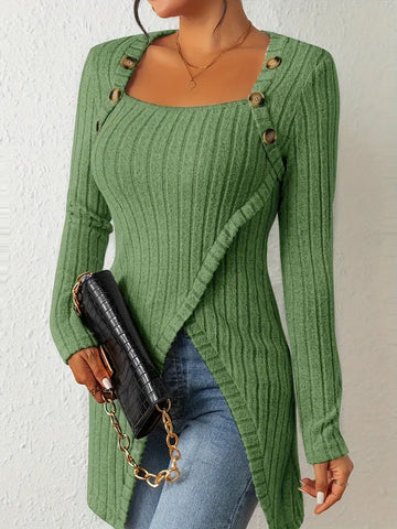 Norvielle Damen Gerippter Pullover