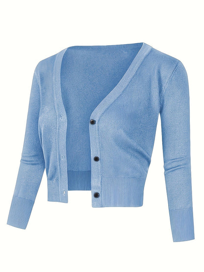 Norvielle Damen Bolerojacke Knopfverschluss