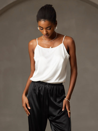 Norvielle Damen Seiden-Camisole Spaghettiträger