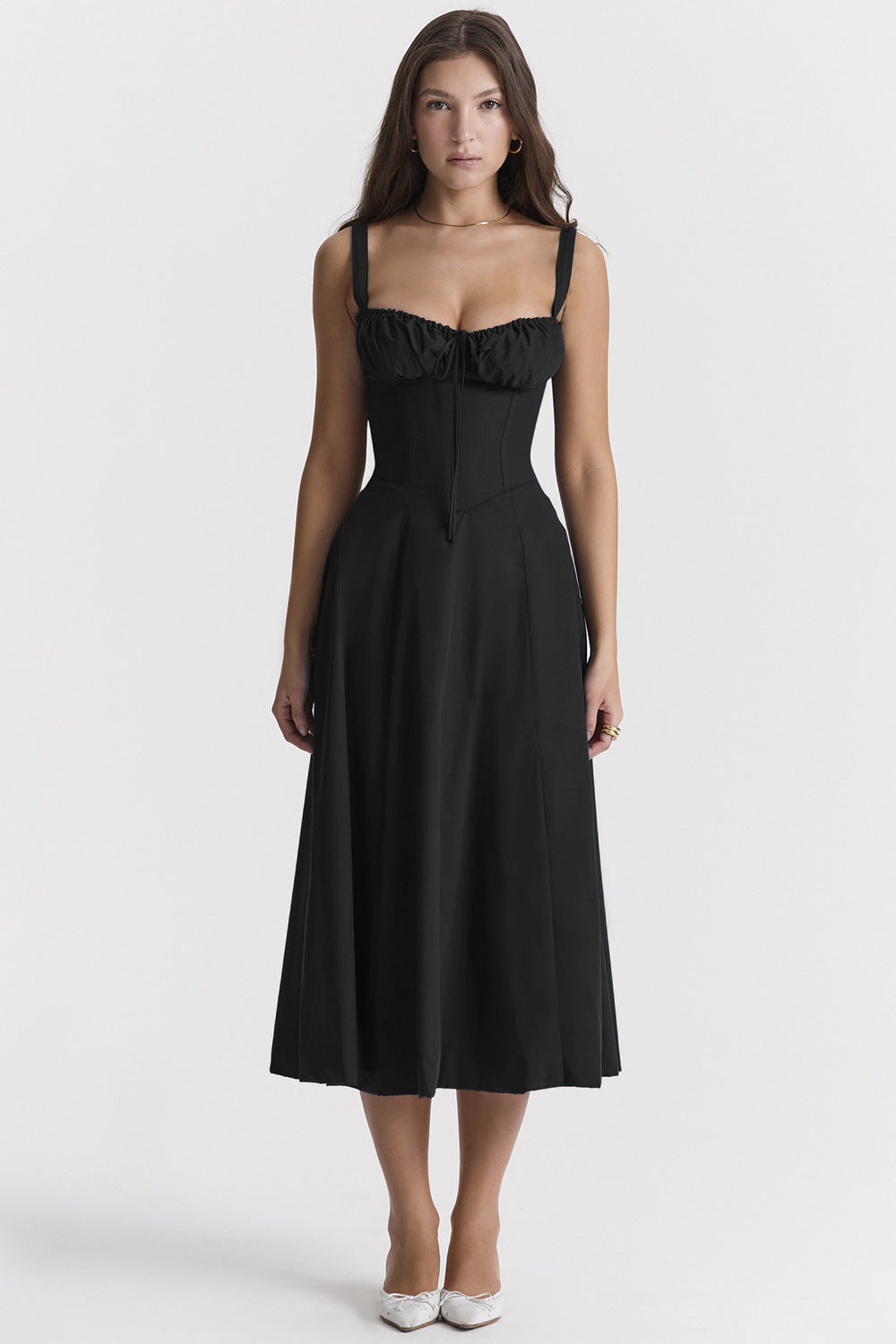 es Damen Midikleid A-Linie mit Trägern