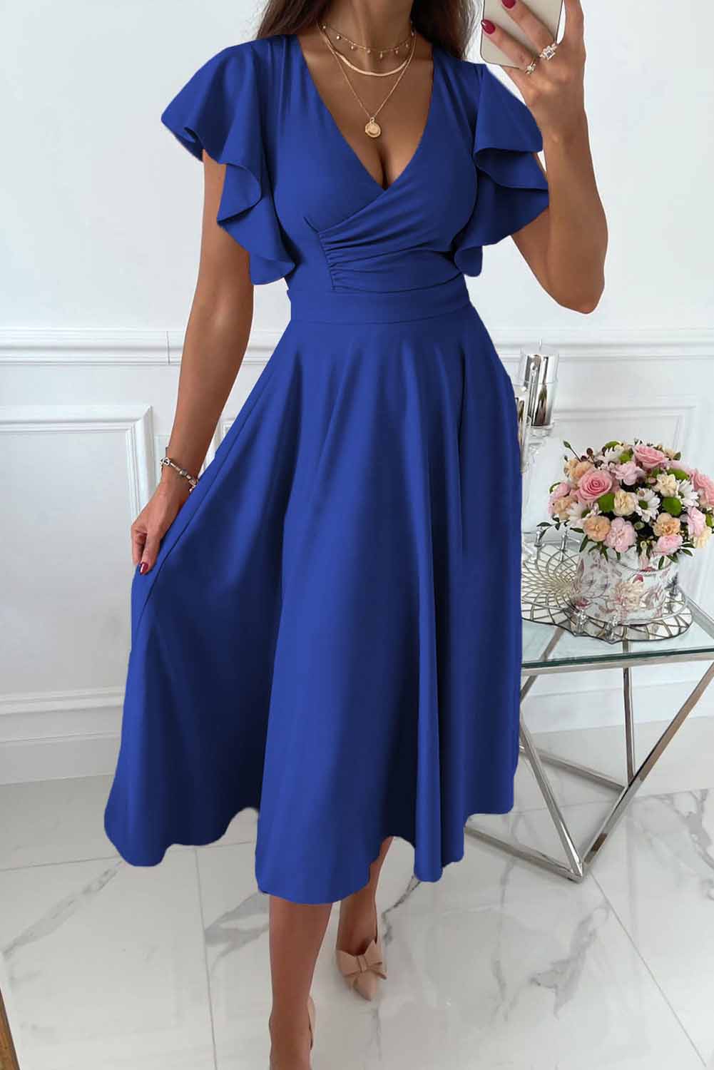 Norvielle Damen Freizeitkleid Elegantes Design