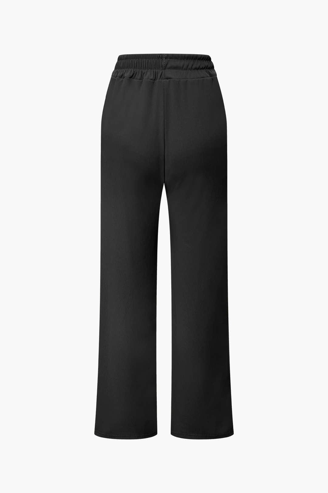 Damen Zweiteiler-Set Asymmetrisches Oberteil Weite Hose