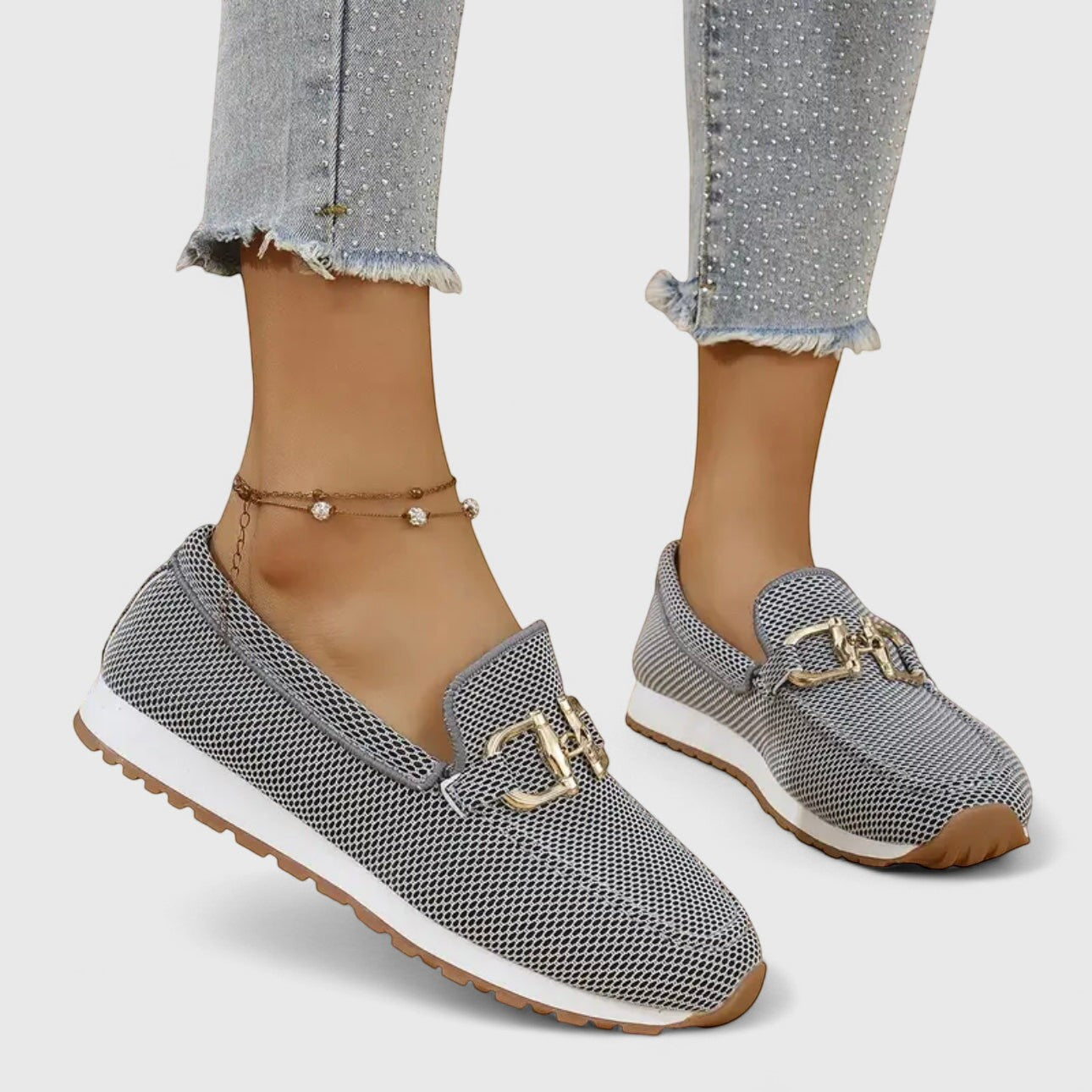 Damen Loafers Mesh Trense