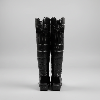 Damen Overknee Stiefel Narella Warm Gefüttert